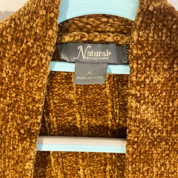 Natural Reflections Chenille Cardigan, Size XL, EUC - Picture 3 of 7